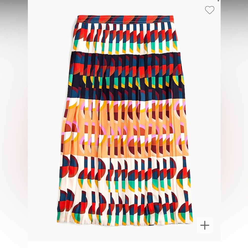 Pleated jcrew midi skirt